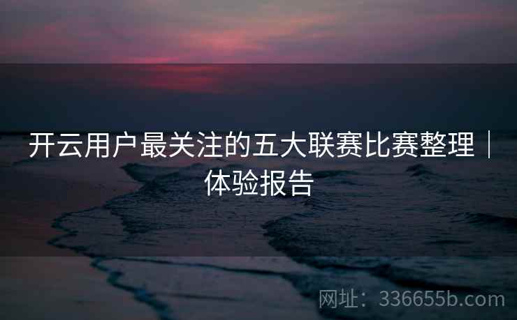 开云用户最关注的五大联赛比赛整理｜体验报告