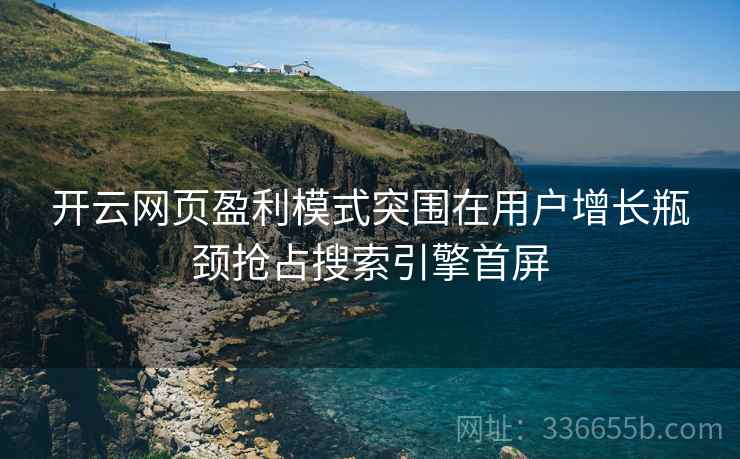 开云网页盈利模式突围在用户增长瓶颈抢占搜索引擎首屏