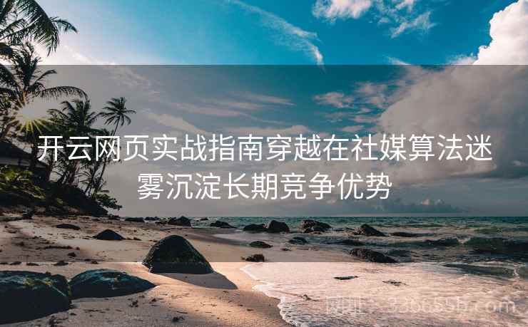 开云网页实战指南穿越在社媒算法迷雾沉淀长期竞争优势