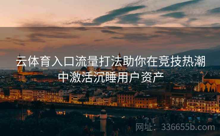 云体育入口流量打法助你在竞技热潮中激活沉睡用户资产