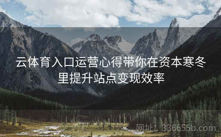 云体育入口运营心得带你在资本寒冬里提升站点变现效率