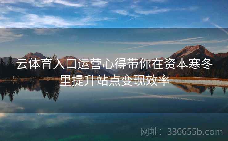 云体育入口运营心得带你在资本寒冬里提升站点变现效率