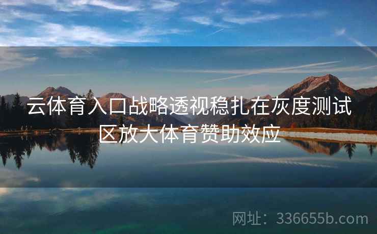 云体育入口战略透视稳扎在灰度测试区放大体育赞助效应