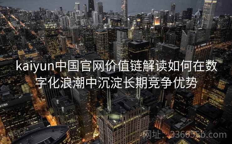 kaiyun中国官网价值链解读如何在数字化浪潮中沉淀长期竞争优势